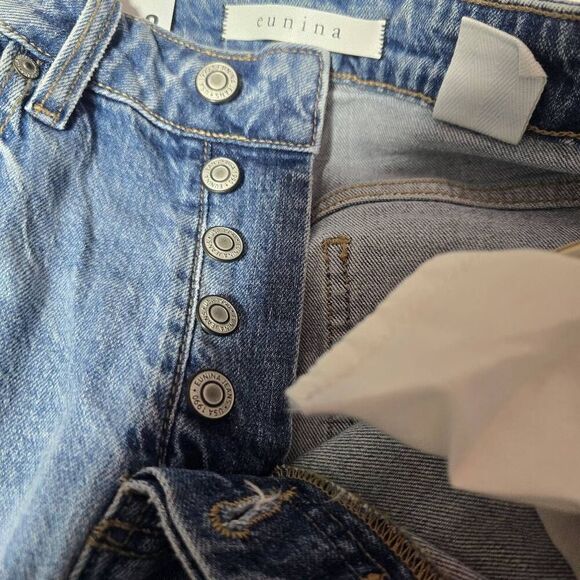 Eunina Tobi Super High-Rise Mom Jean Ankle - Hot Rod NWT - Picture 3 of 7